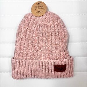 NWT Pink chenille winter hat
